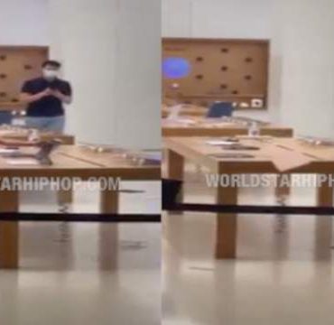 SMH: Lady Goes Off In The Apple Store &amp; Starts Throwing iPads Around! (REPOST)