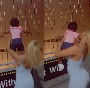 Visitation At Its Fullest: Lady holds Her Daughter Up From The Top Of A Parking Garage So Her Baby Father Can See Her From Jail!