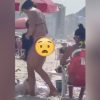 Yikes: Chick At The Beach Probably Should Sue Her Plastic Surgeon!