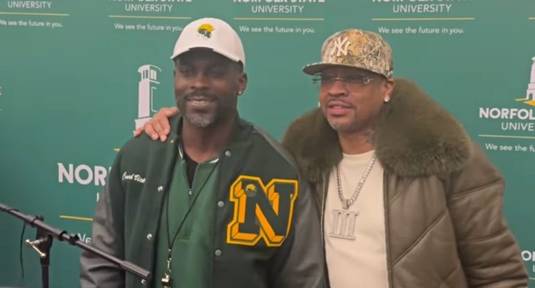 Allen Iverson Showed Support To Mike Vick At Norfolk State