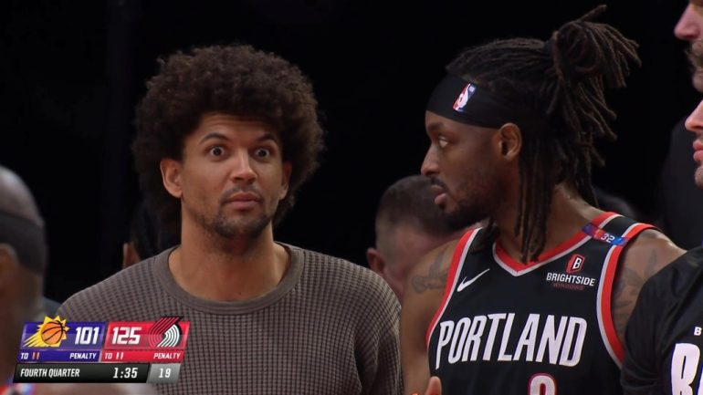 Blazers Bench Reacts To Luka Doncic-Anthony Davis Trade